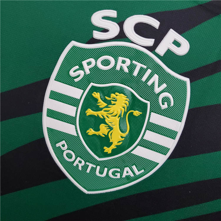 Sporting Lisbon 21-22 Third Green Soccer Jersey Football Shirt - Click Image to Close